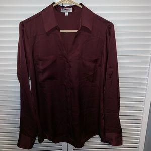 Silk Maroon dress shirt